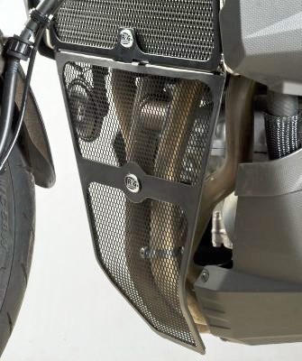 Ochranná mřížka výfukových svodů R&G Racing pro motocykly KAWASAKI Versys 1000, černá